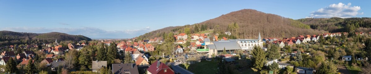 Fototapeta na wymiar Panorama der Stadt Wernigerode