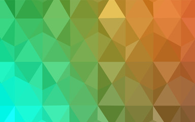 Light Green, Yellow vector abstract polygonal pattern.