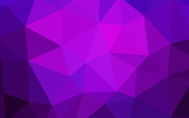 Dark Purple, Pink vector shining triangular backdrop.