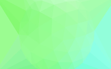 Fototapeta premium Light Green vector polygonal background with a diamond.