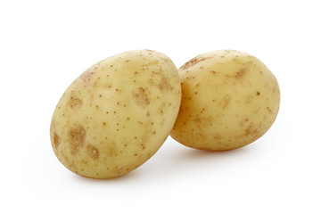 fresh potatoes on a white background isolated
