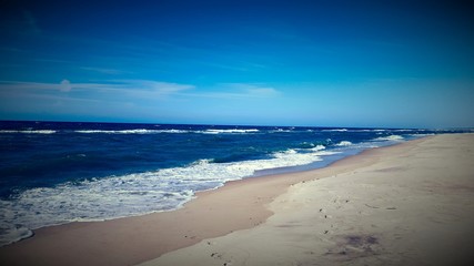Polska, morze plaża wydmy Dąbki 