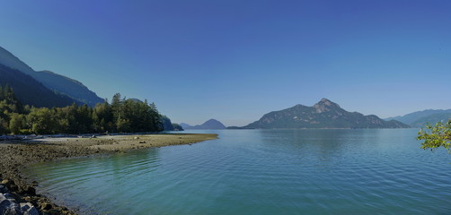 Panoramic Landscape of Anvil Island, Vancouver, BC