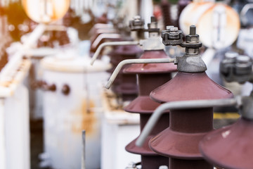 High voltage transformer. They are put in place for repair and disposal in case they are not...