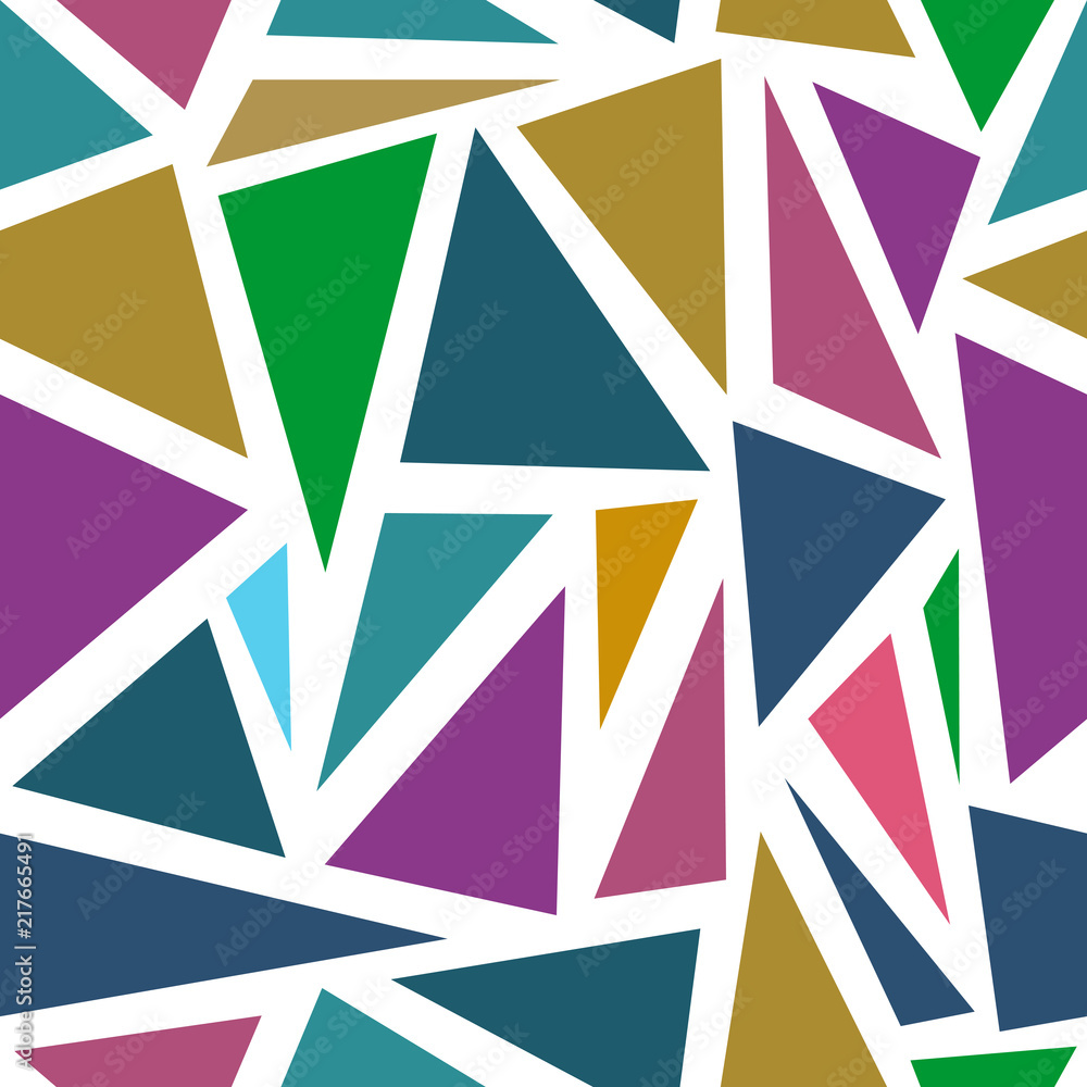 Poster Triangle geometric imperfect shapes abstract pattern