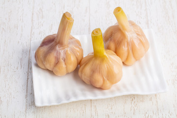 Tasty marinated garlic