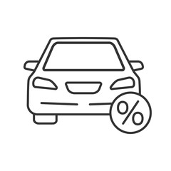 Auto loan linear icon