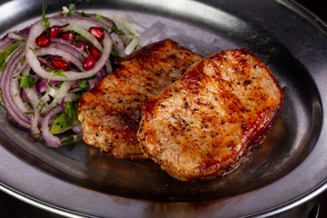 Chicken barbeque with onion