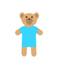 Teddy Bear Wearing Sweater Vector Illustration