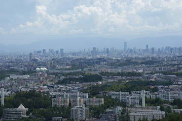 大阪北部より大阪市内を写す