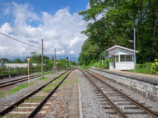 Fototapeta premium 高原の駅