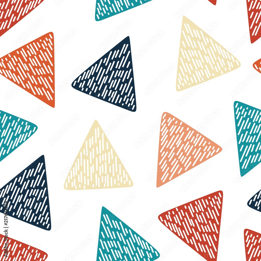 Poster colorful triangle abstract seamless pattern