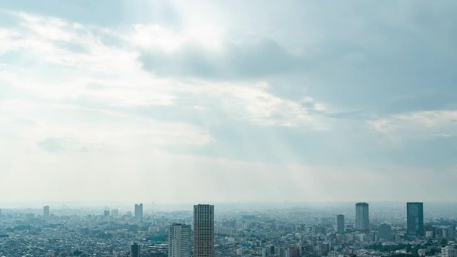都市と雲・タイムラプス