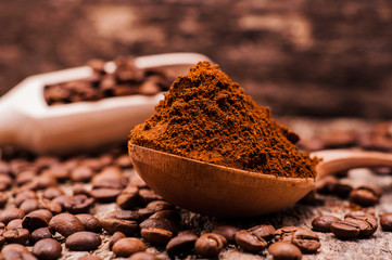 coffee beans.Roasted coffee beans goals.Packaging for coffee