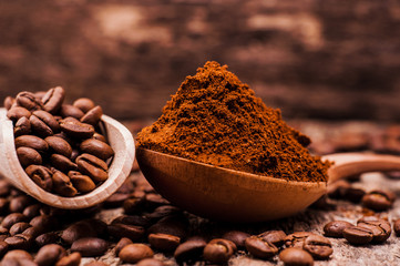 coffee beans.Roasted coffee beans goals.Packaging for coffee