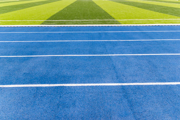 running track blue color - For fitness or competition Bangkok of Thailand