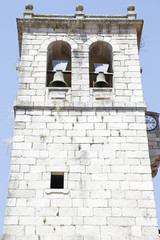 Belltower of the parish church of Miranda del Castañar, Salamanca, Spain