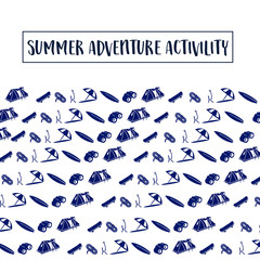 Summer Camp banner vector illustration