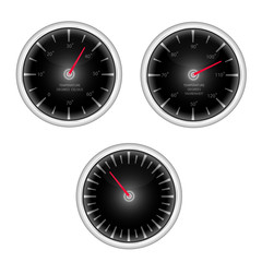 Realistic Temperature Gauge Celsius and Fahrenheit degrees for Heatwave Vector