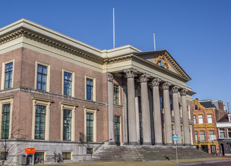 Fototapeta na wymiar Courthouse in the center of historical Leeuwarden, Netherlands