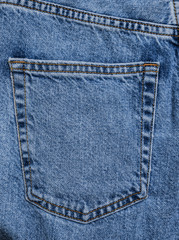 closeup back of a part of jeans-pocket texture