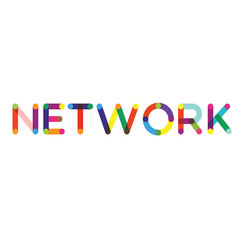 Network label on white