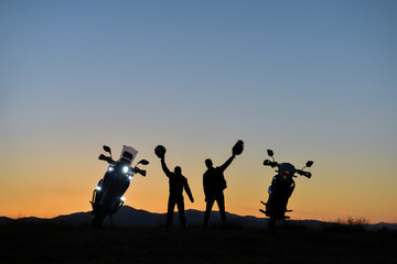 Fototapeta na wymiar motorcycle travel, nice places and feeling of freedom