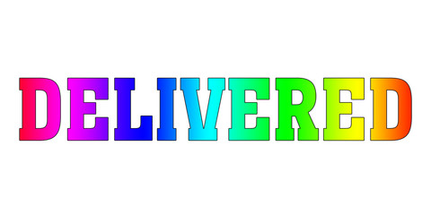 Fototapeta premium delivered Rainbow style multicolor logo