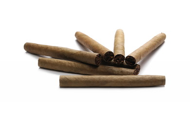Cigarillos, cigars isolated on white background