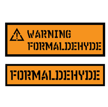 Formaldehyde Sign On White