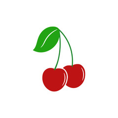 Cherry illustration. Vector.