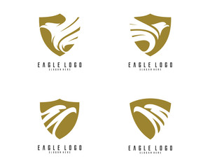 Set of Eagle logo vector