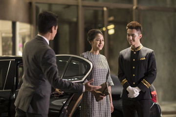 Professional service in luxury hotel