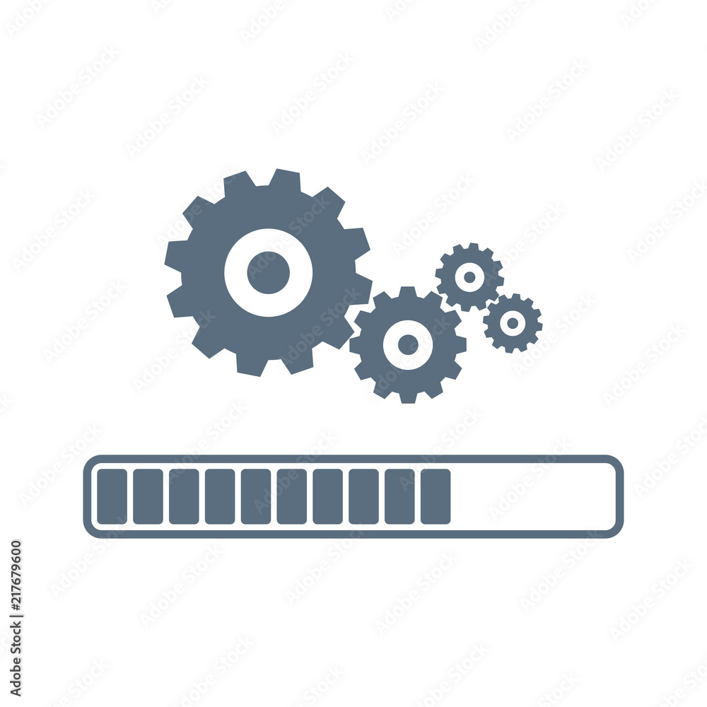 Fototapete update system icon vector. loading process. modern flat design vector illustration. concept of upgra