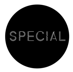 Special label on white