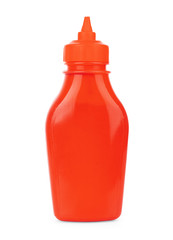 ketchup bottle on a white background