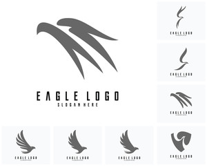 Set of Eagle logo vector