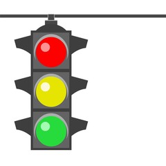 Traffic Lights Realistic. Vector