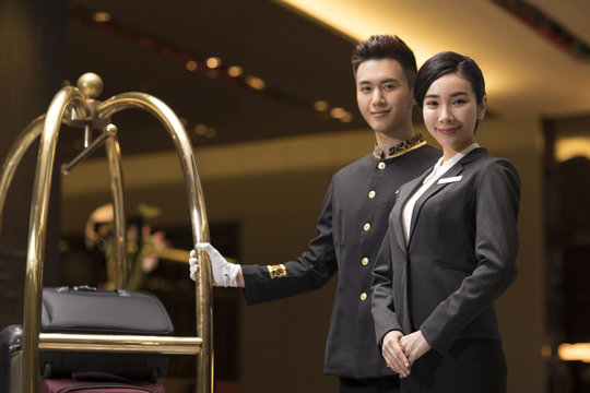 Professional service in luxury hotel