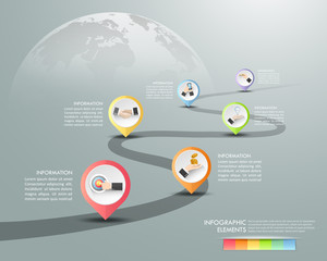 Timeline business concept infographic template, can be used for workflow layout, diagram, number options, timeline or milestones project.