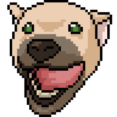 vector pixel art dog friendly