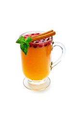 Seasonal aroma tea cup isolated on white background