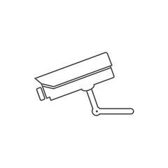 Security camera icon. Flat design. Vector illustration.