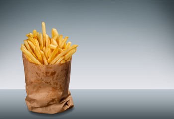 French fries in a carton box
