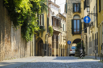 PADOVA, ITALY - June, 22, 2017: street in a center of Padova, Italy