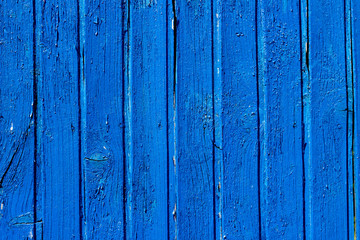 Vintage blue color wooden planks 