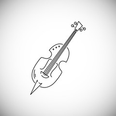 Contrabass icon isolated on white background.