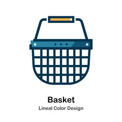 Basket Lineal Color Icon