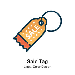 Sale Tag Lineal Color Icon