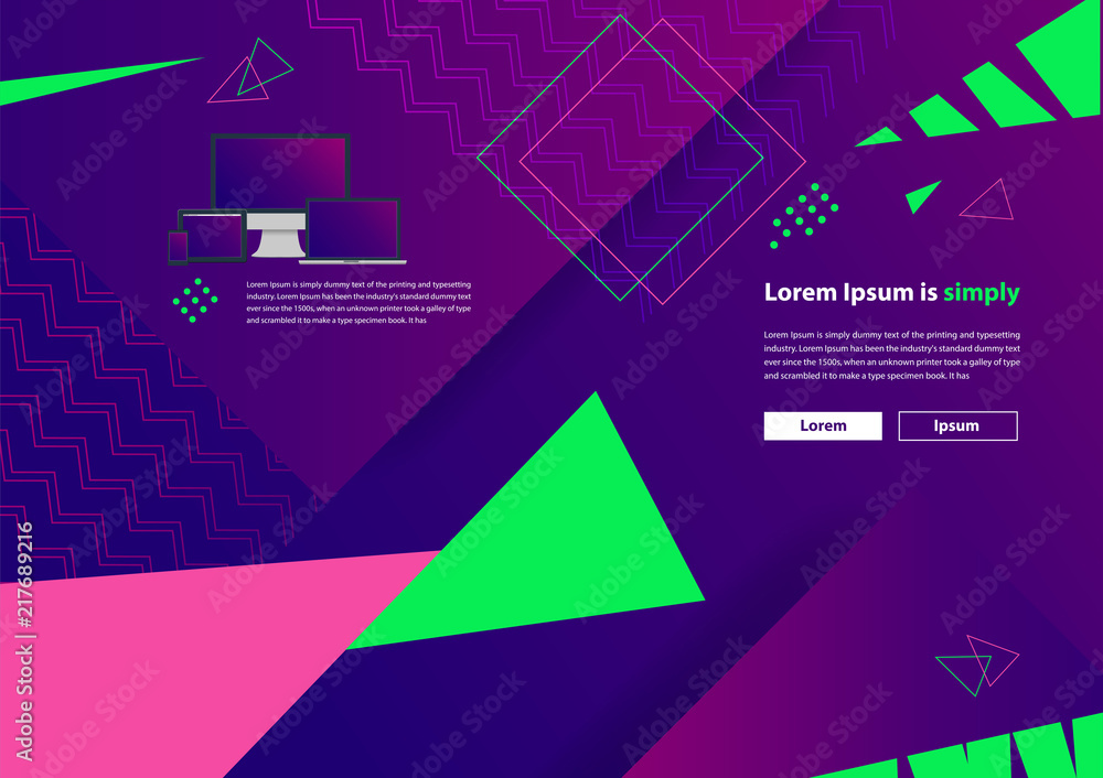 Aufkleber minimal geometric background. dynamic shapes. vector trendy gradient shapes design